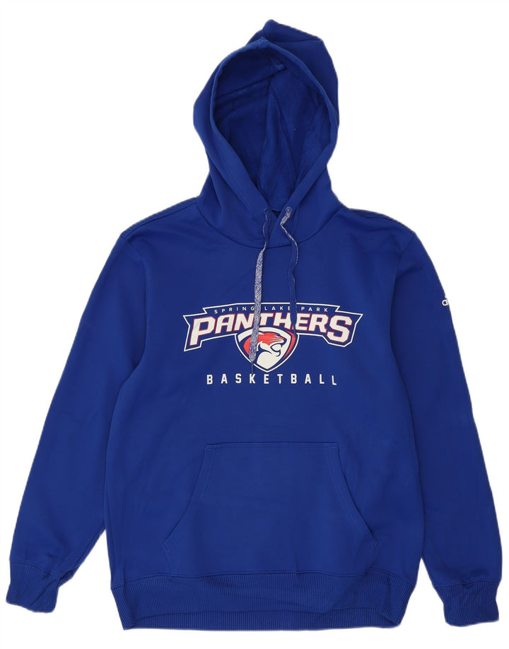 Adidas Herre Panthers Graphic Hoodie Jumper Medium Blue Polyester