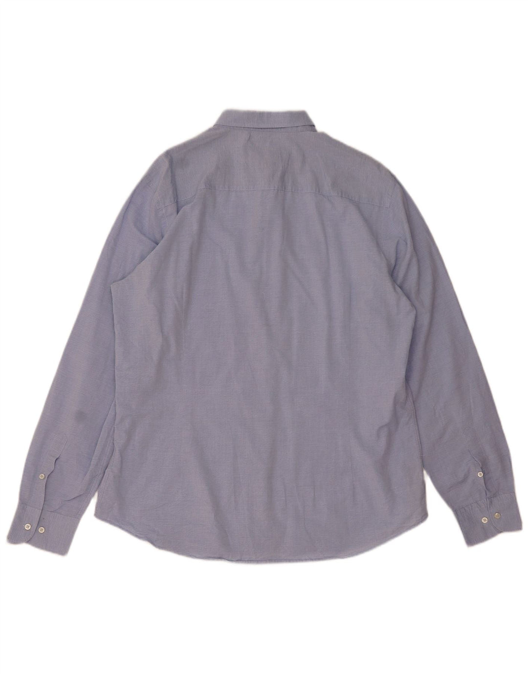 Massimo Dutti herreskjorte 2XL blå nålestribet bomuld
