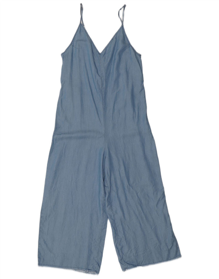 ZARA Womens Sleeveless Jumpsuit UK 12 Medium  Blue Lycra