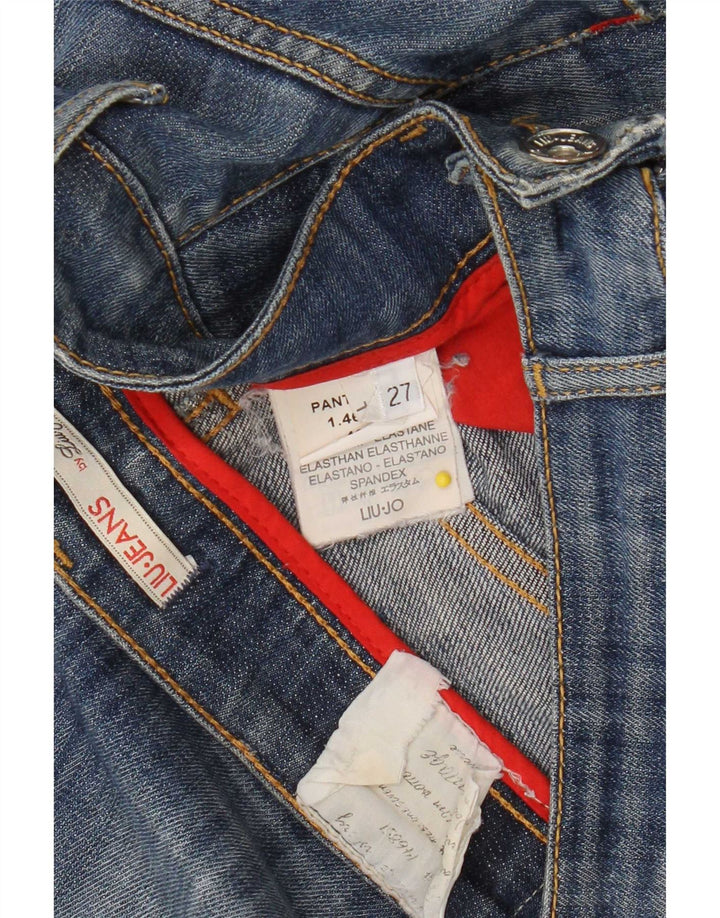 Liu Jo Dame Distressed Slim Jeans W27 L29 Blå Bomuld