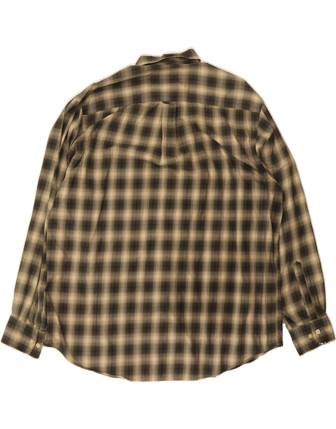 NAUTICA Mens Shirt XL Khaki Check Cotton Vintage Nautica and Second-Hand Nautica from Messina Hembry 
