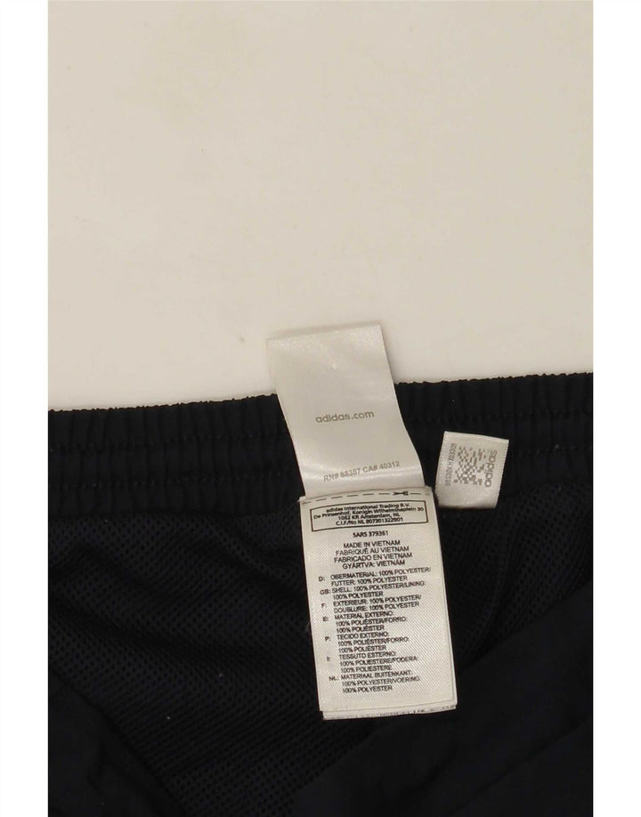 Adidas Womens Bermuda Sports Shorts UK 12 Medium Navy Blue Polyester
