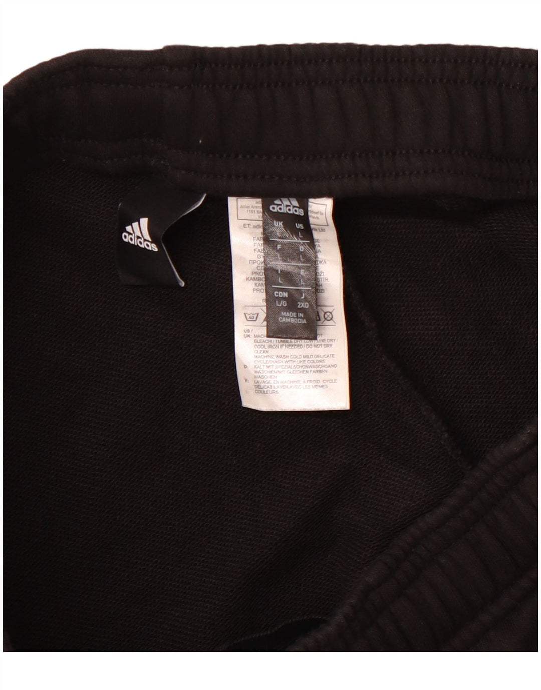 ADIDAS Grafiske sportsshorts til mænd, store sorte bomuld