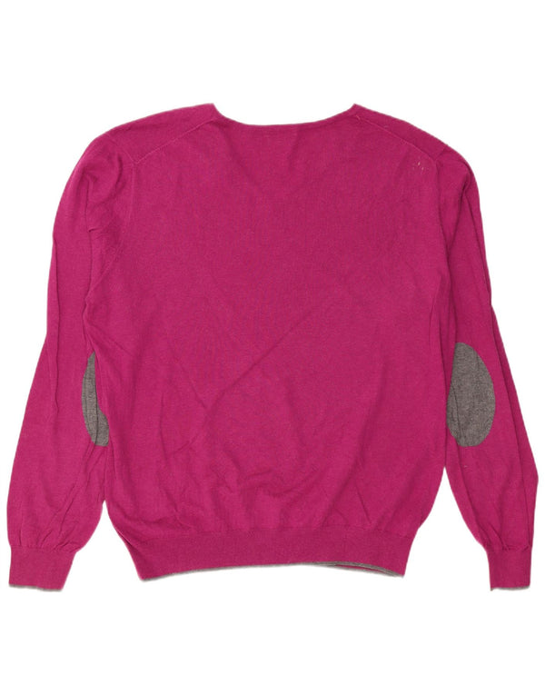 MASSIMO DUTTI Herre V-hals sweater XL Lilla bomuld