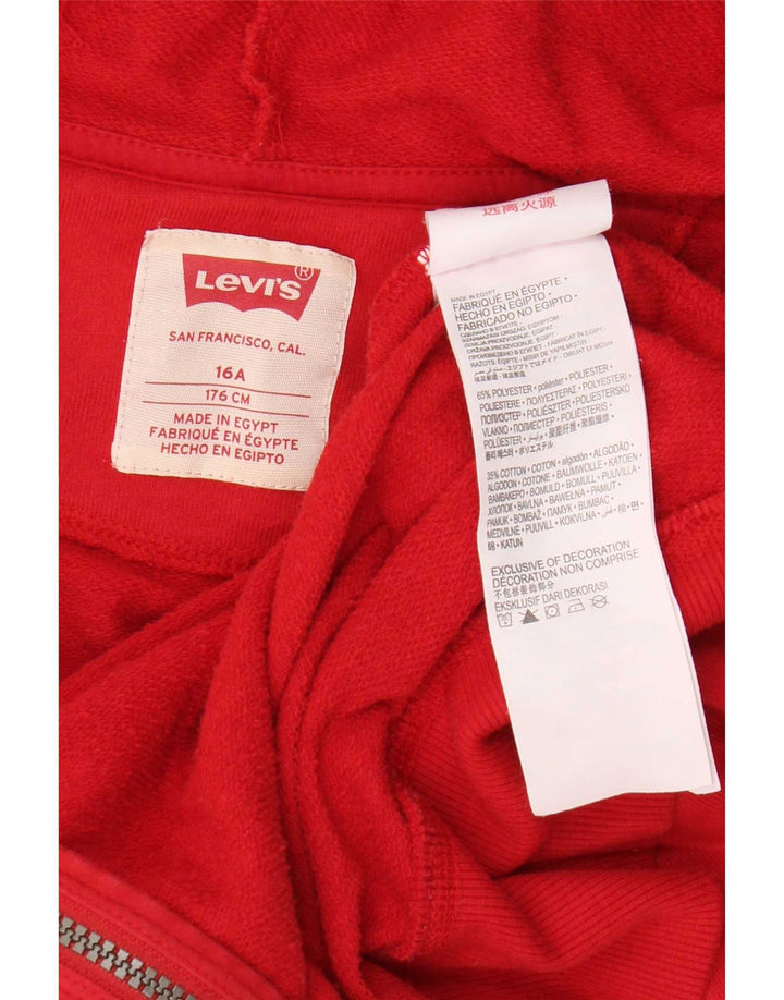 Levi's Boys Hættetrøje med lynlås 15-16 år Rød polyester