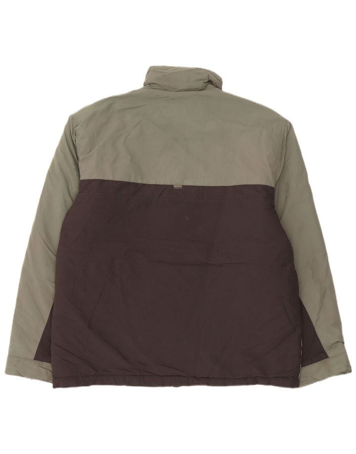 Quiksilver Herre Windbreaker Jacket UK 40 Large Grå Colourblock Polyester
