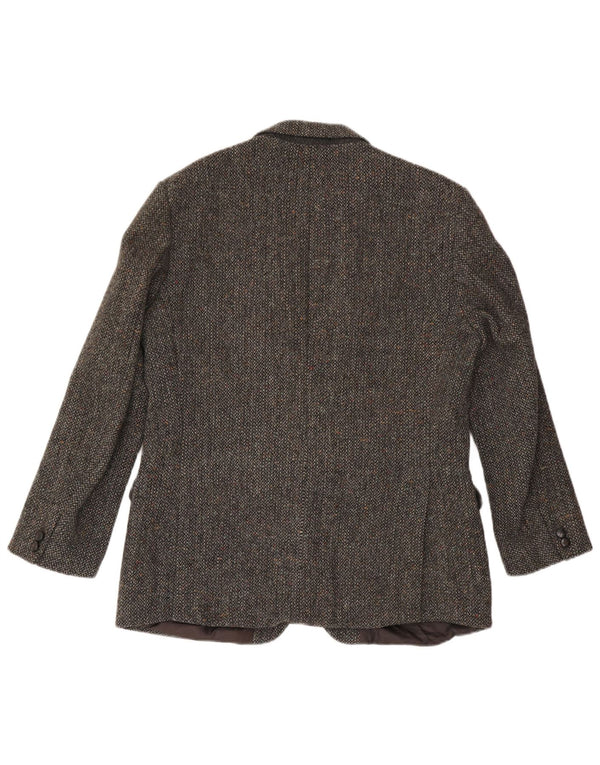 Harris Tweed Herre 2-knaps blazerjakke UK 42 XL Grå Flecked Wool