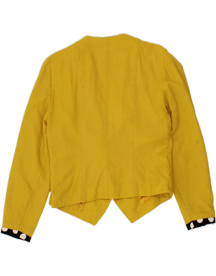 HARDOB Womens Asymetric 1 Button Blazer Jacket UK 12 Medium Yellow Vintage Hardob and Second-Hand Hardob from Messina Hembry 