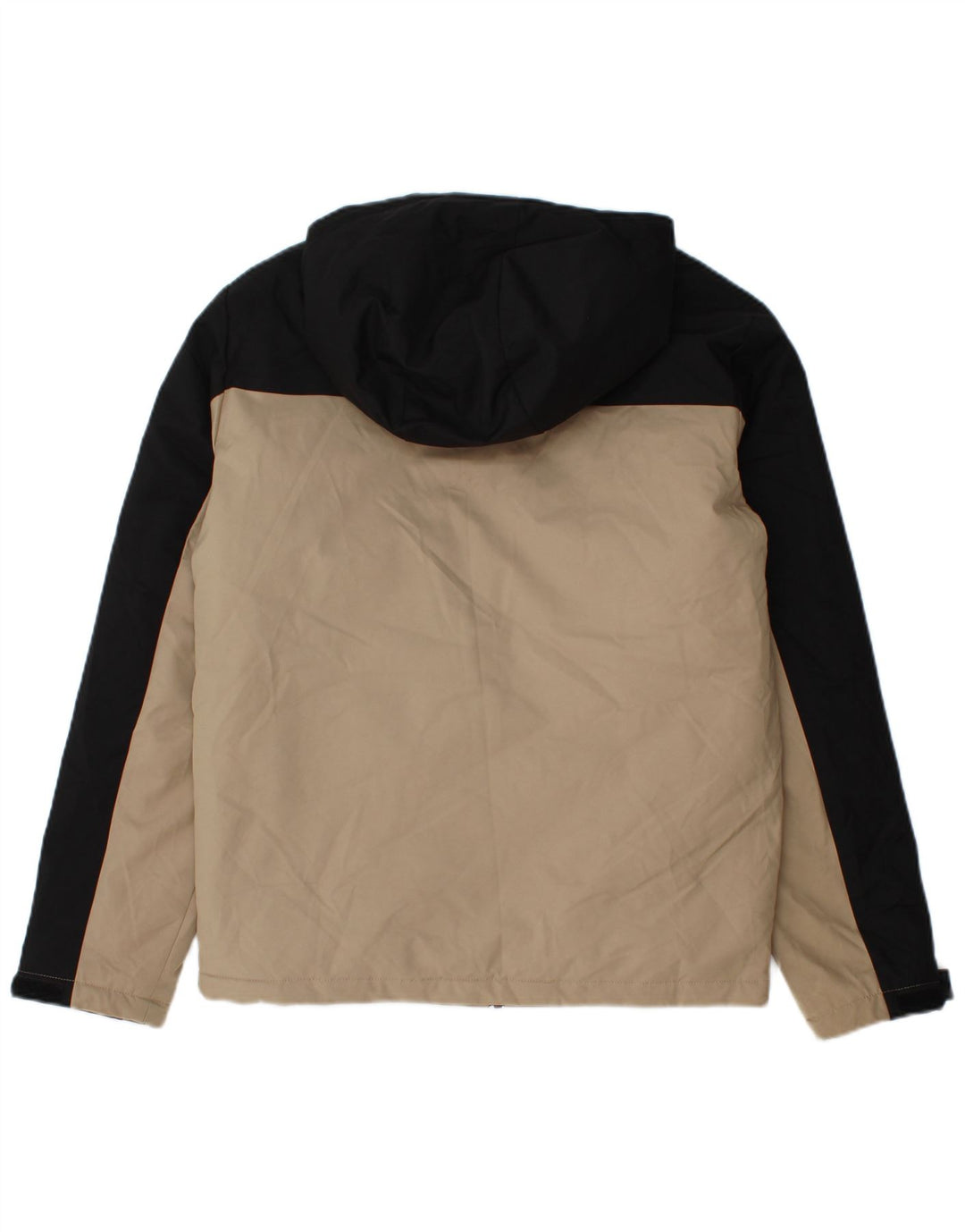 Jack & Jones Windbreaker-jakke med hætte til mænd UK 36 Small Beige Colourblock
