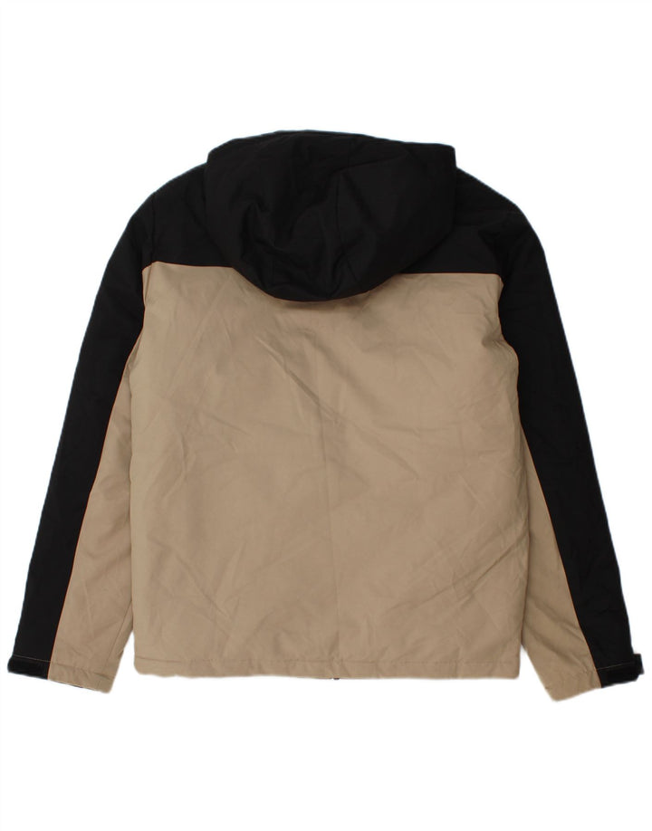 Jack & Jones Windbreaker-jakke med hætte til mænd UK 36 Small Beige Colourblock