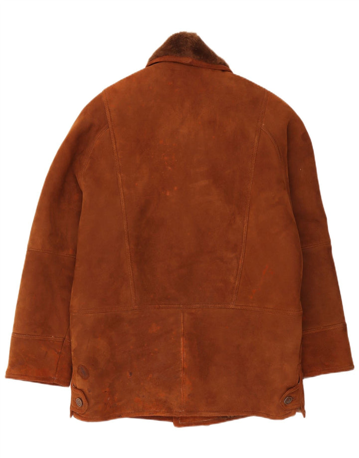 Vintage Herre Shearling Jacket IT 46 Small Brown Shearling