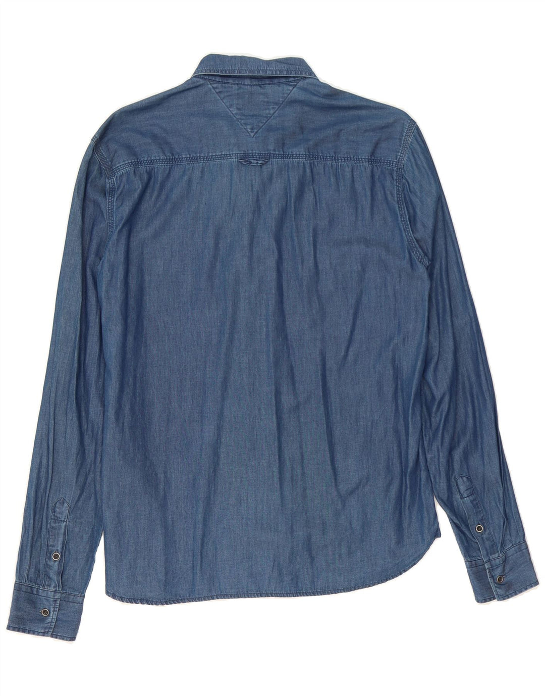 TOMMY HILFIGER Mens Shirt Medium Blue Cotton Vintage Tommy Hilfiger and Second-Hand Tommy Hilfiger from Messina Hembry 