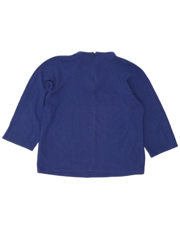 Marks & Spencer Dame Top 3/4 ærmer UK 16 Large Blue Polyester