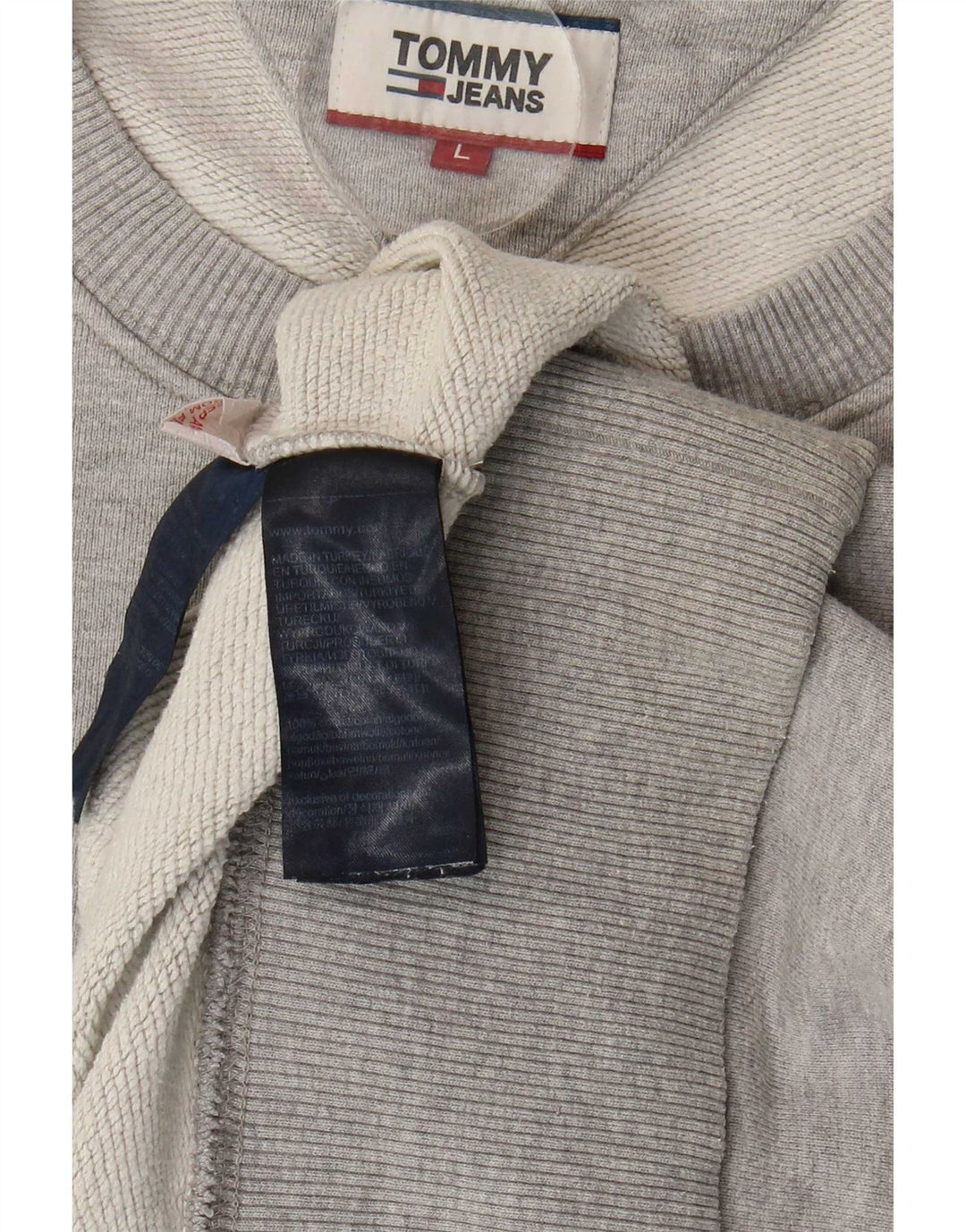 Tommy Hilfiger Herre Sweatshirt Jumper Stor Grå Flecked Bomuld