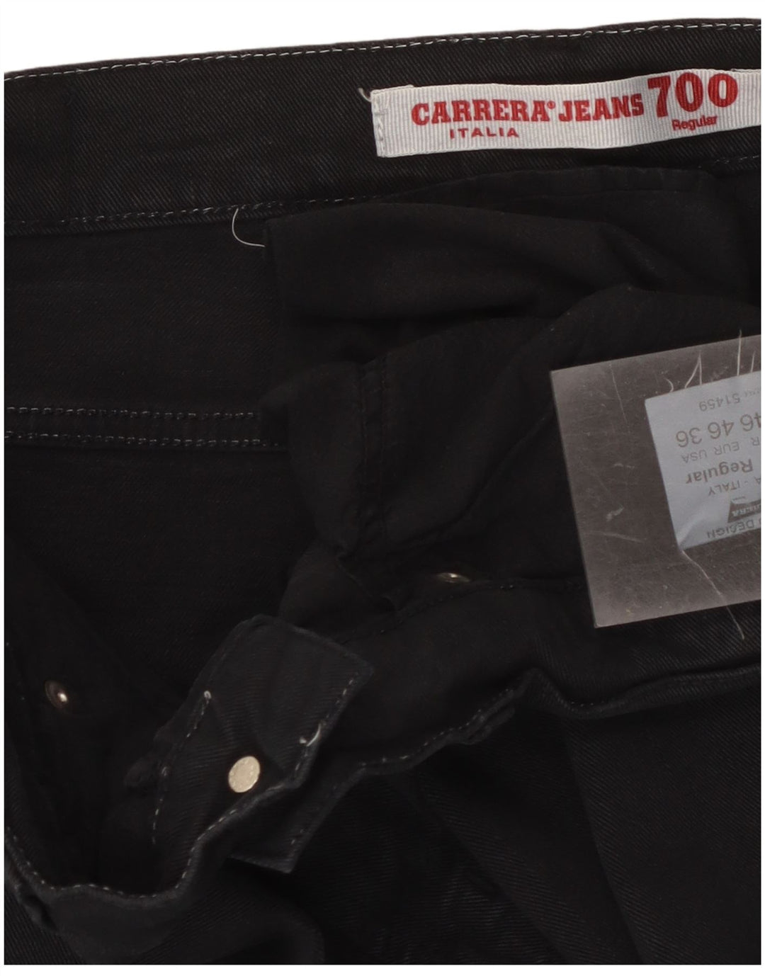 Carrera Mens 700 Regular Fit Straight Jeans W36 L28 Sort Bomuld