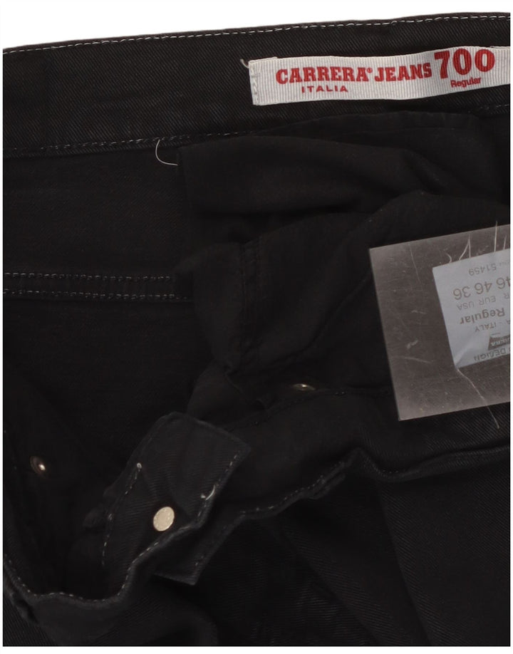 Carrera Mens 700 Regular Fit Straight Jeans W36 L28 Sort Bomuld