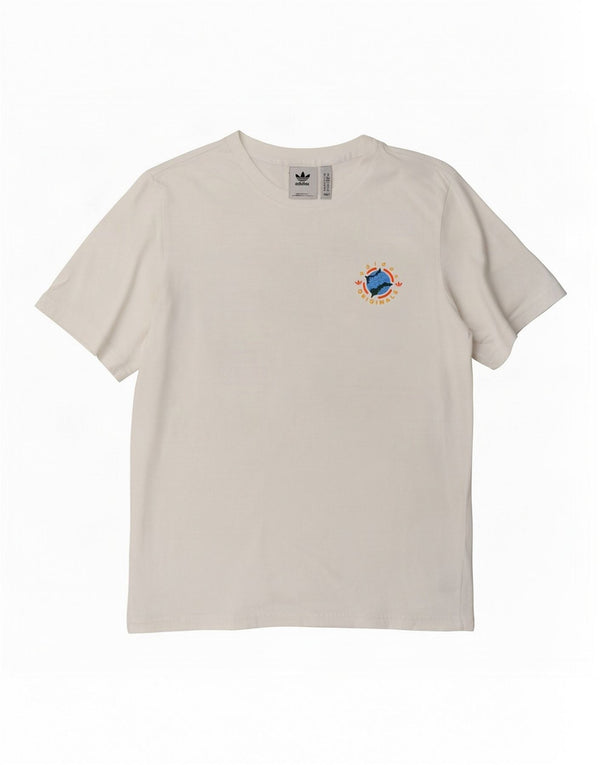 Adidas Grafisk T-shirt top til mænd Medium hvid bomuld