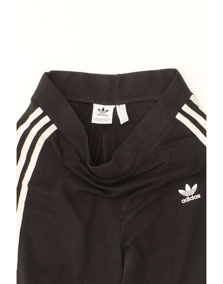 ADIDAS Womens Leggings UK 8 Small Black Vintage Adidas and Second-Hand Adidas from Messina Hembry 