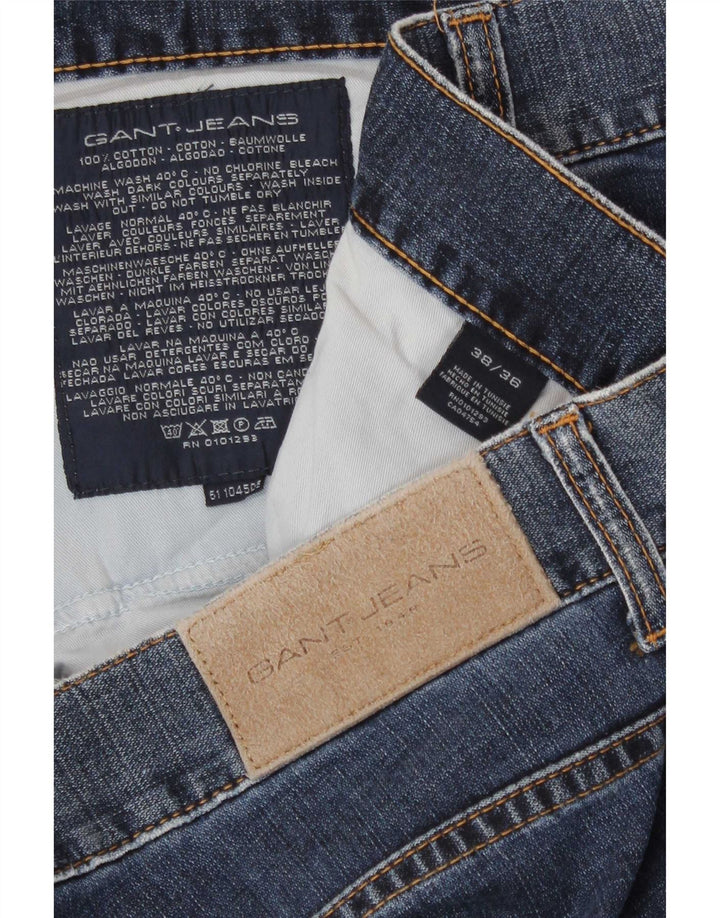Gant Straight Jeans til mænd W38 L36 blå bomuld