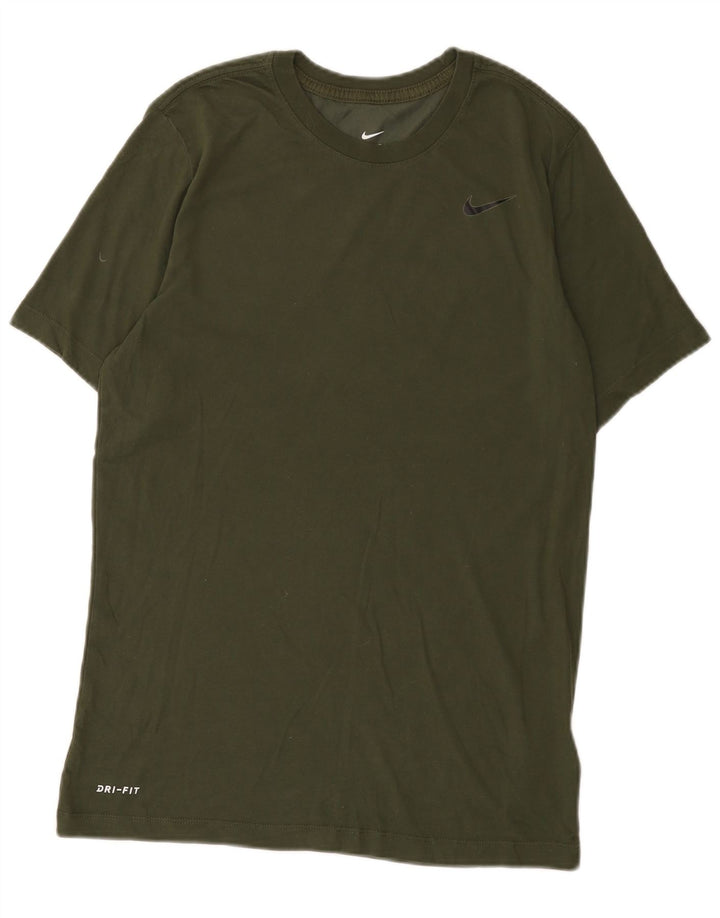 Nike Herre Dri Fit T-shirt Top Medium Khaki Bomuld