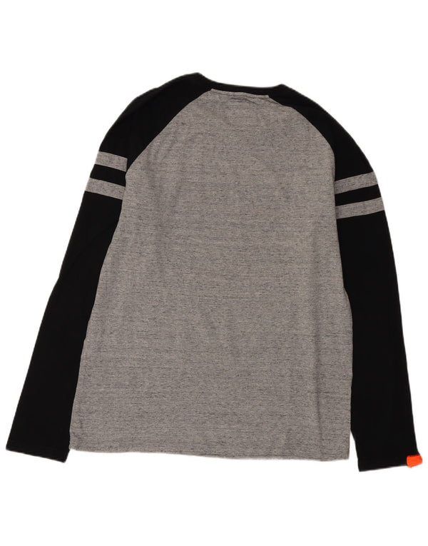 Superdry Herre Top Langærmet XL Grå Colourblock
