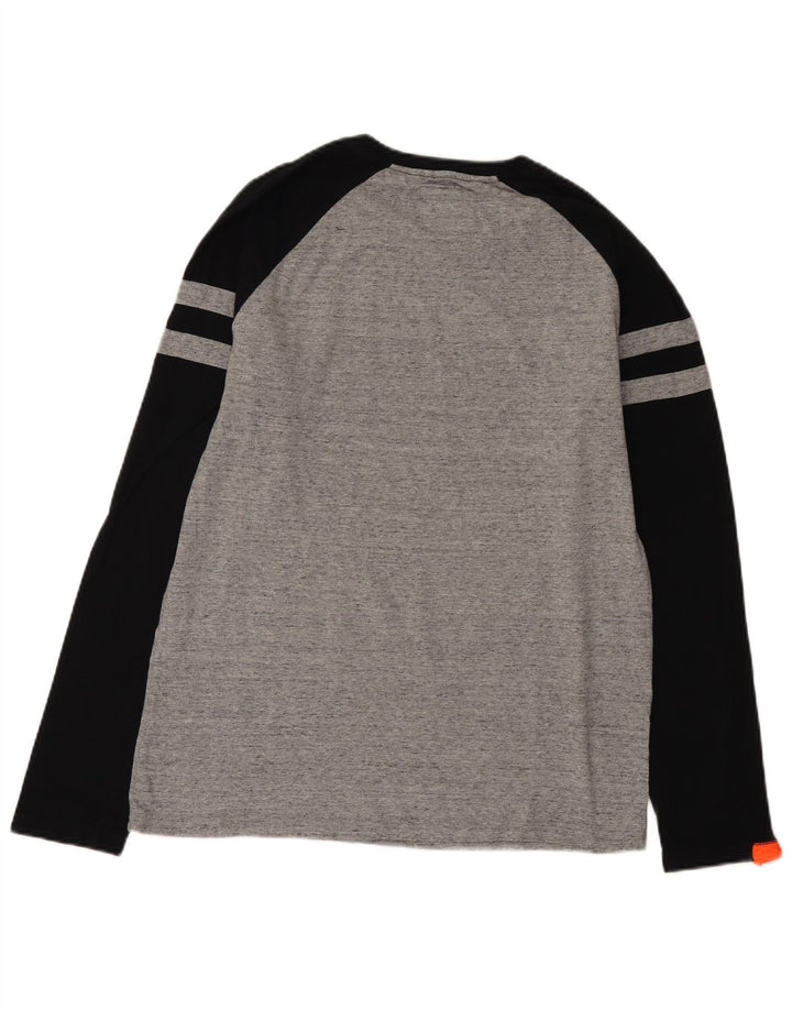 Superdry Herre Top Langærmet XL Grå Colourblock