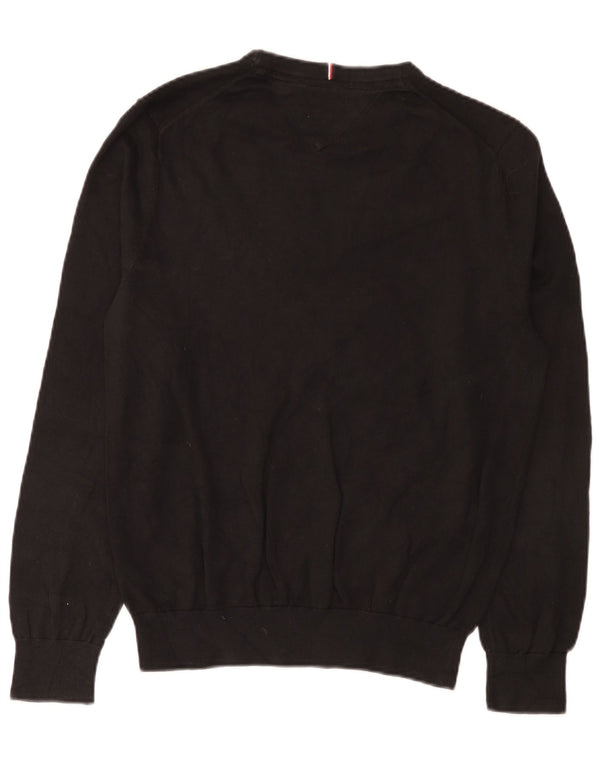 Tommy Hilfiger Herre Crew Neck Jumper Sweater Medium Sort Bomuld