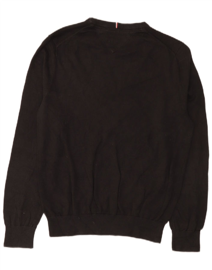 Tommy Hilfiger Herre Crew Neck Jumper Sweater Medium Sort Bomuld