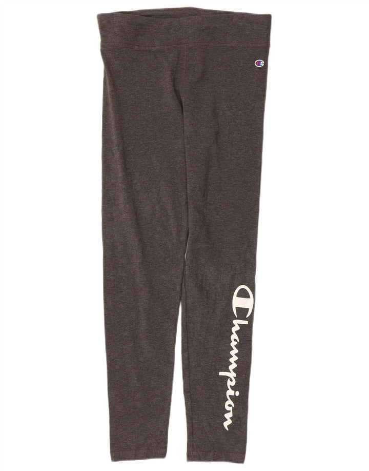 Champion Dame Grafiske Leggings UK 14 Large Grey Bomuld