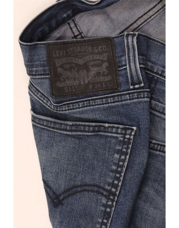Levi's Herre 511 Slim Jeans W34 L32 Blå