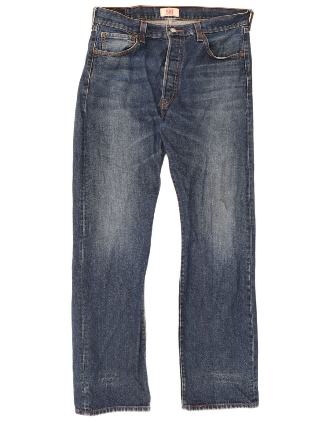 Levi's Herre 501 lige jeans W36 L32 blå bomuld