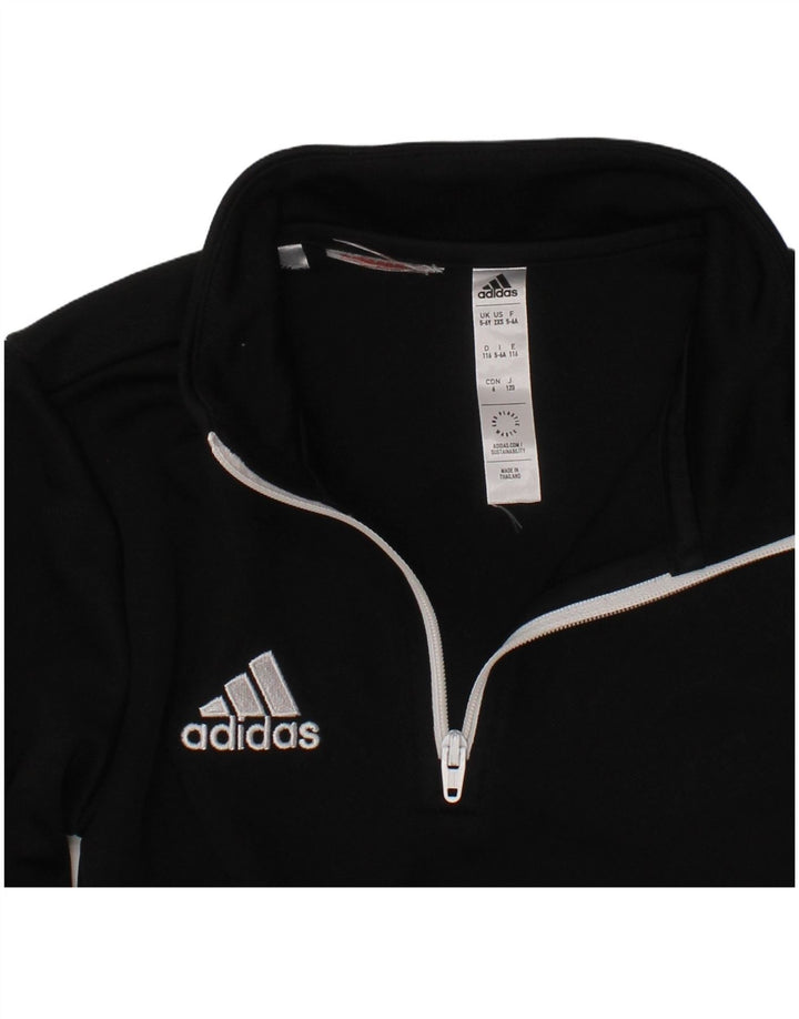 ADIDAS Boys Aeroready Graphic Pullover Træningsdragt Top 5-6 år Sort