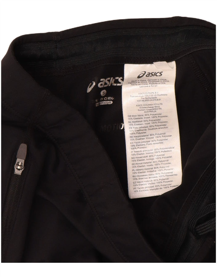 Asics Womens Leggings UK 8 Lille sort geometrisk polyamid