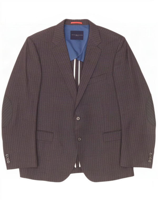 Tommy Hilfiger Herre 2-knaps blazerjakke IT 56 3XL Grå nålestribe