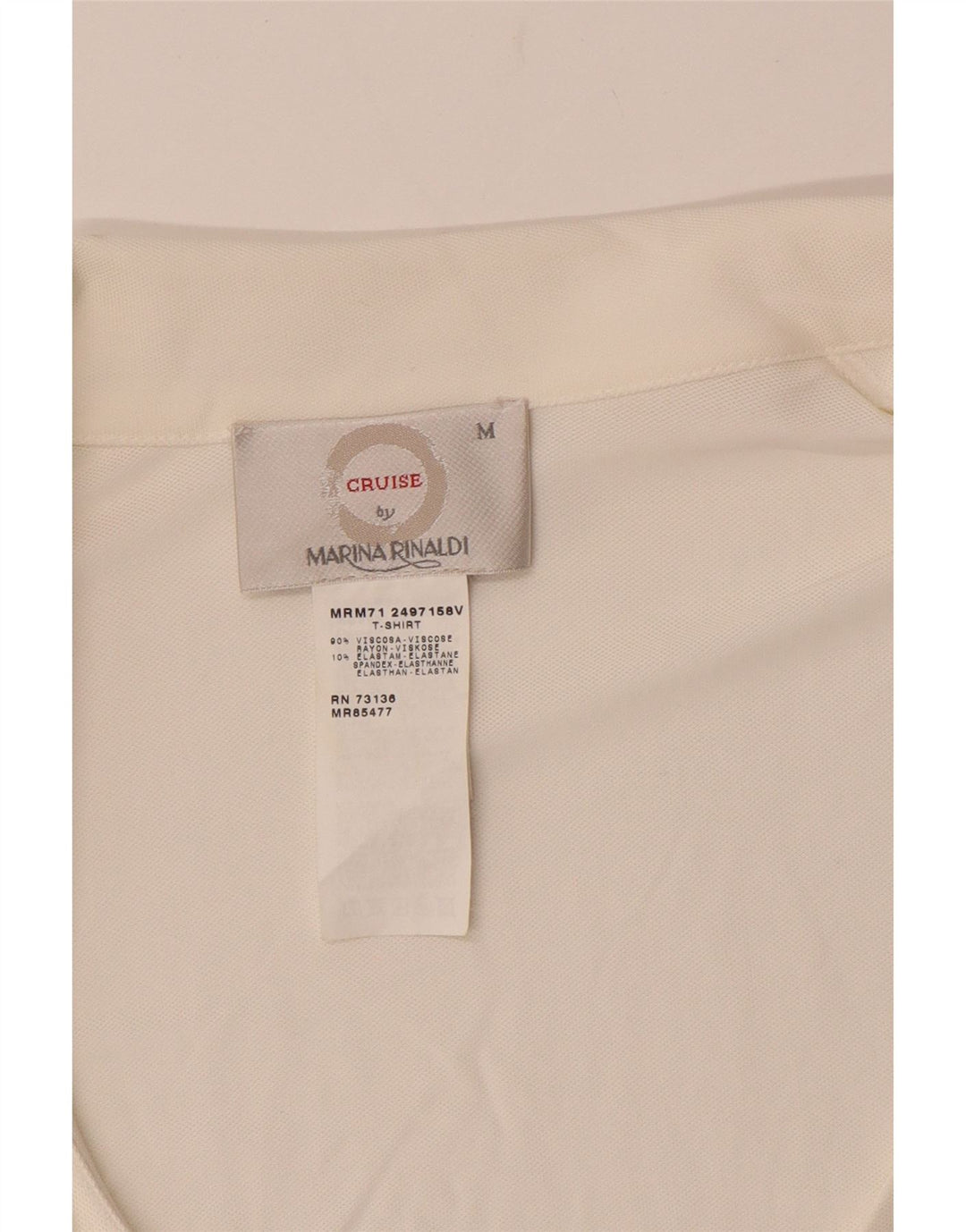 MARINA RINALDI Dame Wrap Kortærmet Skjorte Bluse UK 14 Medium White