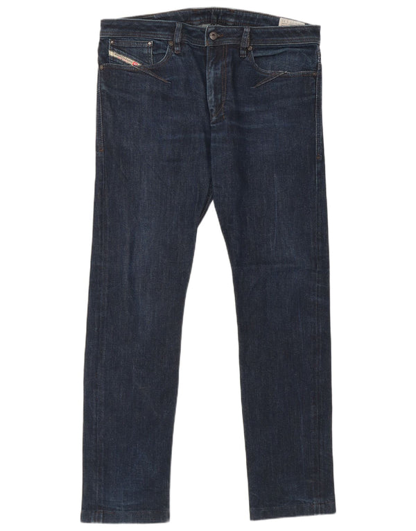 Diesel Herre Shioner Slim Skinny Jeans W33 L32 Marineblå Bomuld