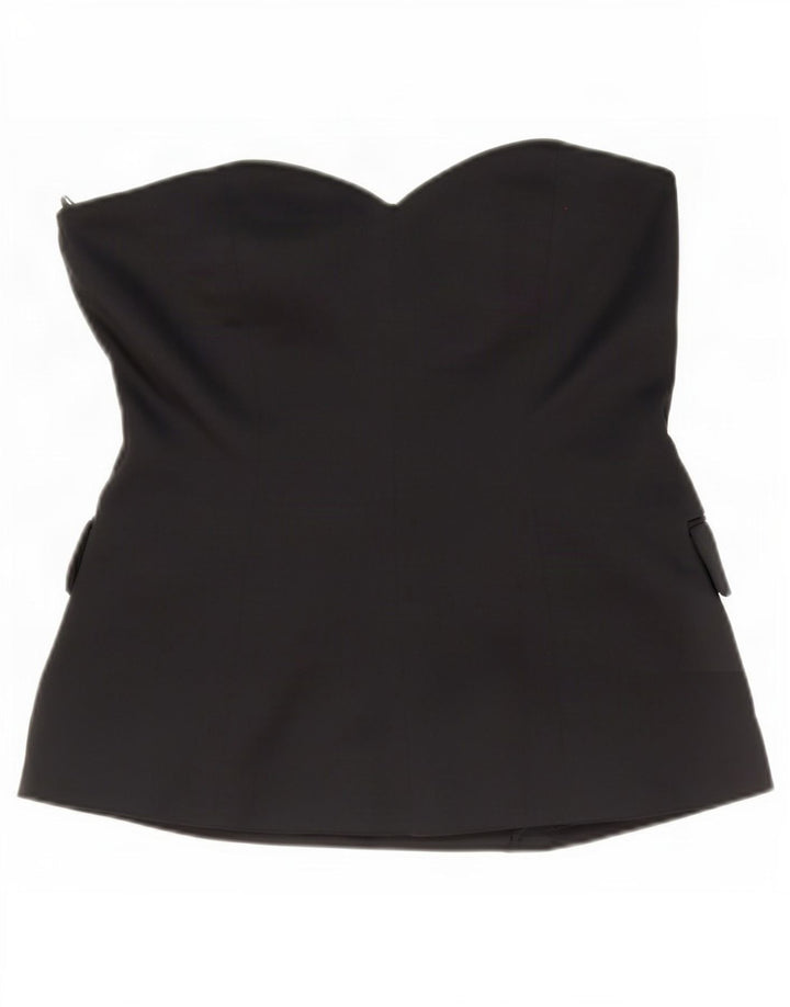Zara Dame Stropløs Top UK 14 Large Sort