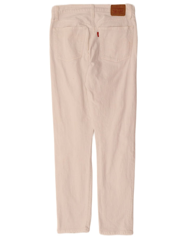 Levi's Boys 501 lige jeans 13-14 år W26 L30 hvid bomuld