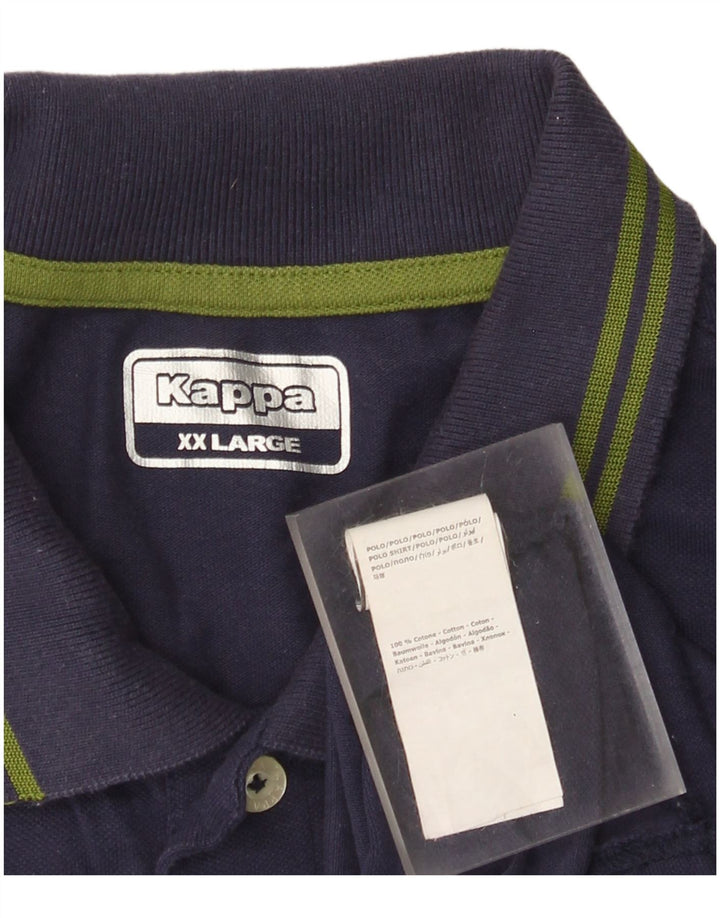 Kappa herre poloskjorte 2XL marineblå bomuld