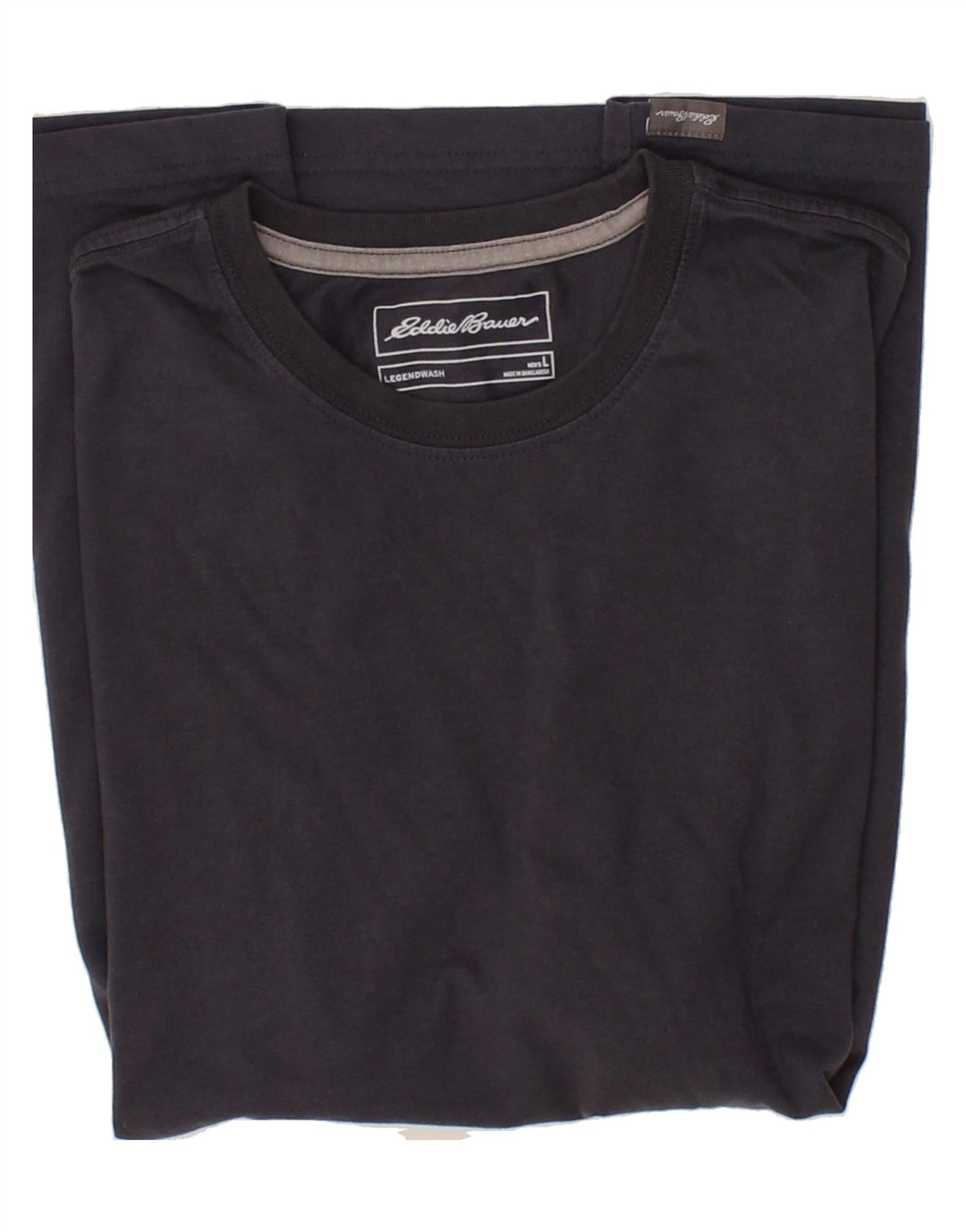 EDDIE BAUER Mens T-Shirt Top Large Navy Blue Cotton Vintage Eddie Bauer and Second-Hand Eddie Bauer from Messina Hembry 