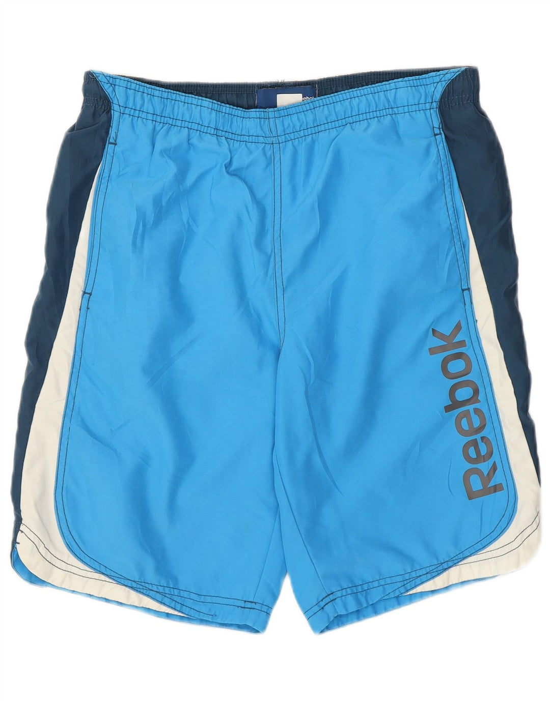 Reebok Herre grafiske sportsshorts XS Blå Colourblock
