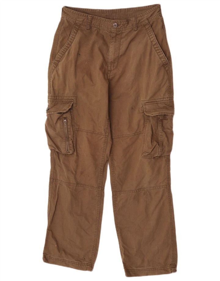 Marks & Spencer Straight Cargo bukser til mænd W30 L29 Khaki Bomuld