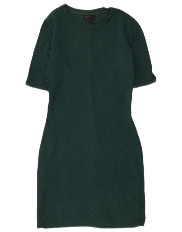 Topshop Dame Skede Kjole UK 6 XS Grøn Viscose