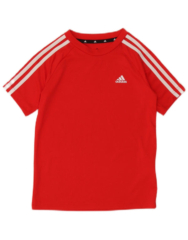Adidas Boys Aeroready T-Shirt Top 9-10 År Rød Polyester