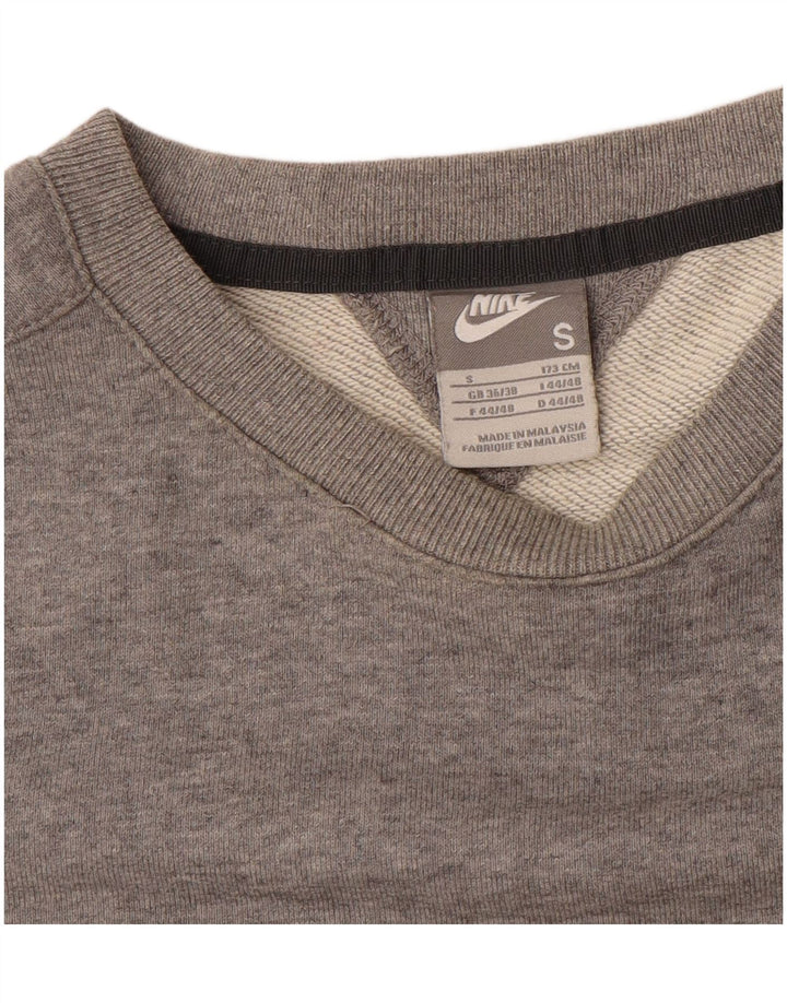 NIKE grafisk sweatshirt til mænd UK 36/38 lille grå