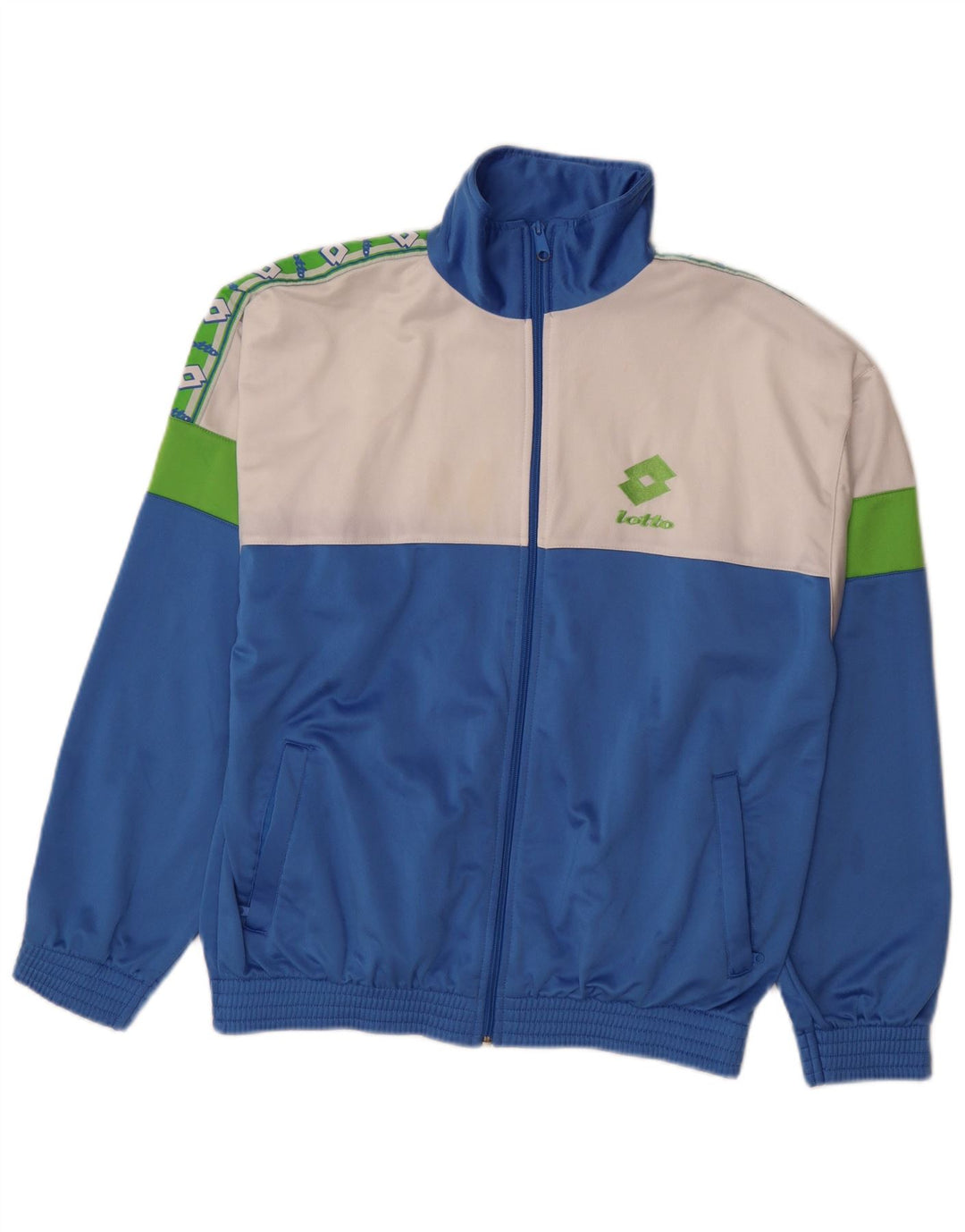 LOTTO Herre grafisk træningsdragt Topjakke Stor Blå Colourblock