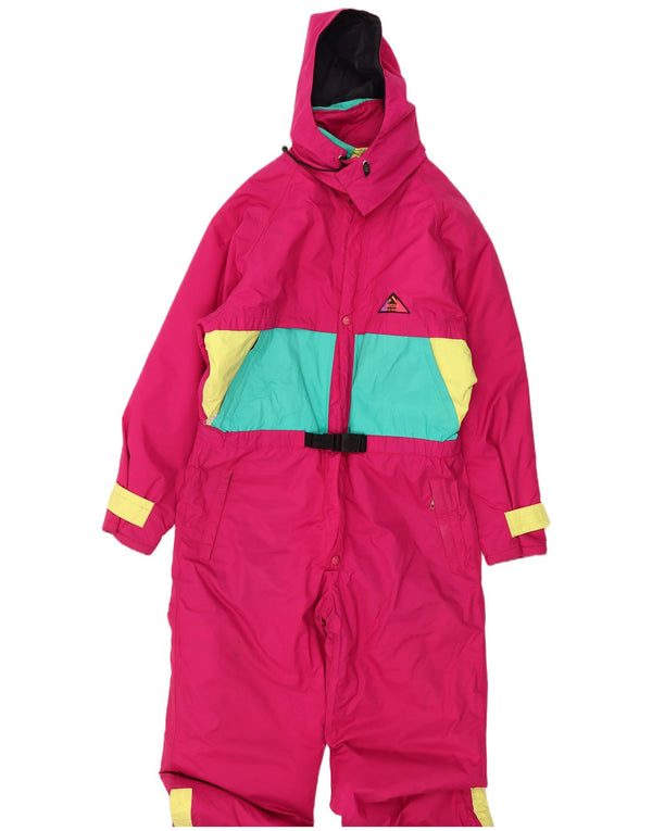 Aesse Ski Jumpsuit med hætte til mænd XL Pink Colourblock