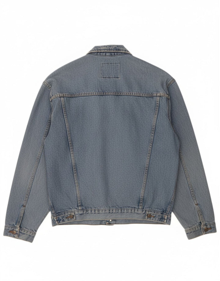 UNLIMITED Mens Denim Jacket UK 42 XL Blue Cotton