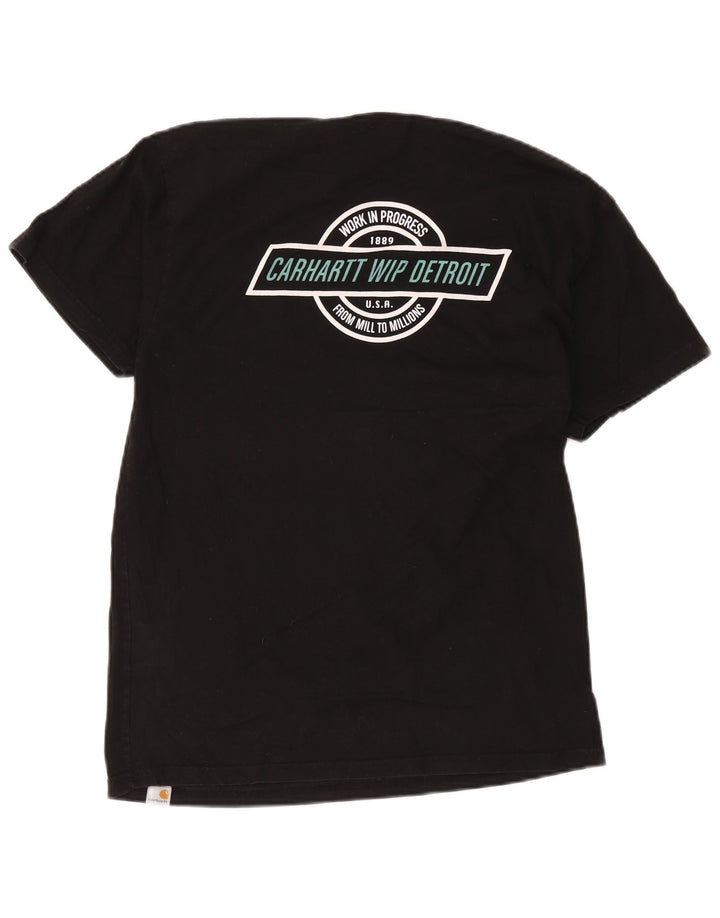 Carhartt Herre grafisk T-shirt Top Medium Sort Bomuld