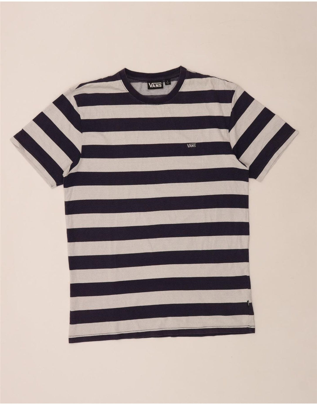 VANS Herre T-shirt Top Stor marineblå stribet bomuld